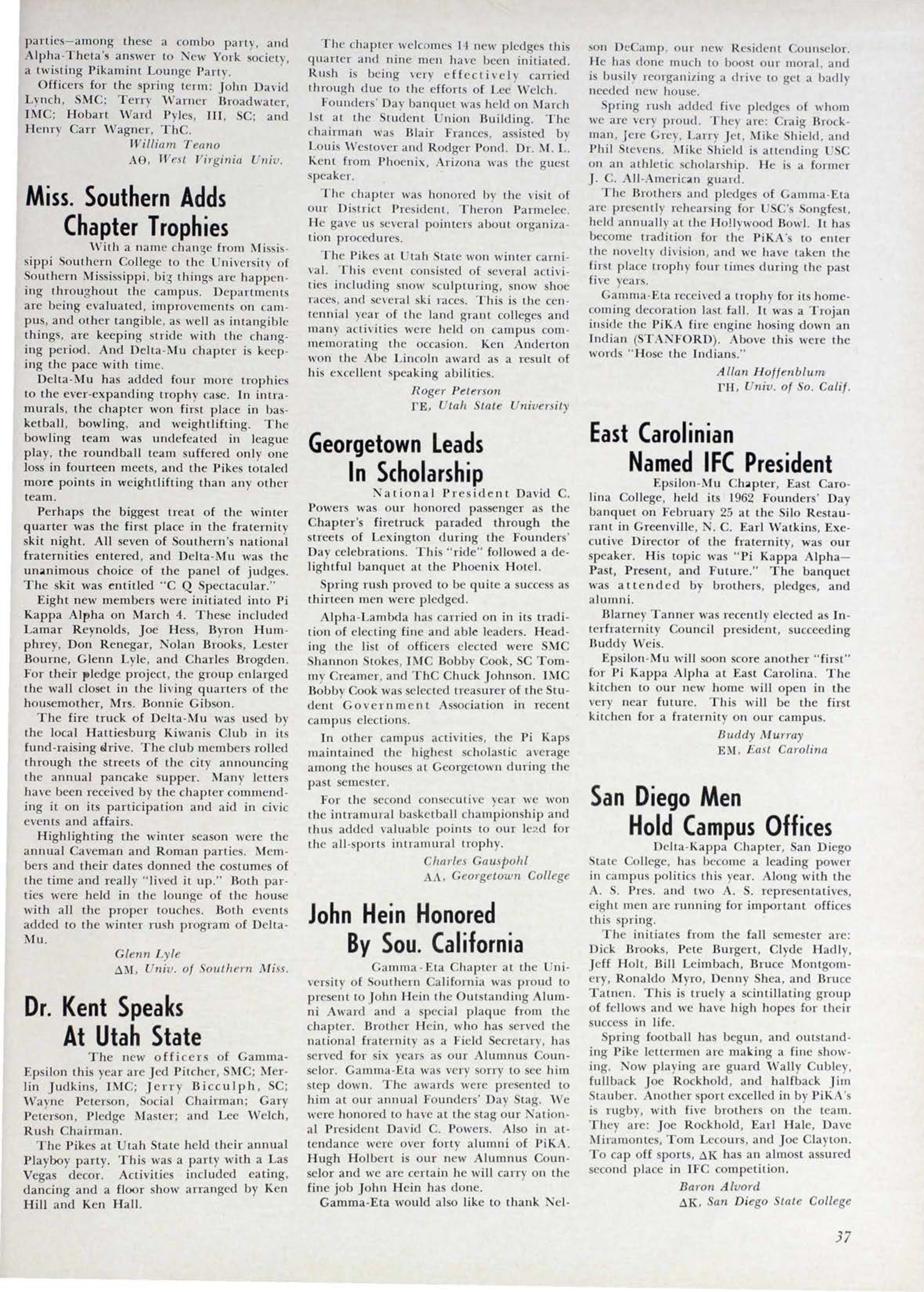 Miss Southern Adds Chapter Trophies